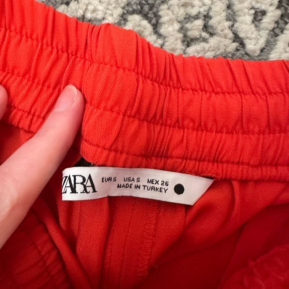 Zara Red Drawstring Pants - Picture 5 of 5